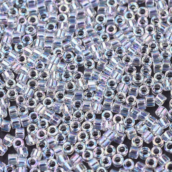 f1b02c067d4c22ede921d0a31647e0fa MIYUKI DBS0051 Delica Beads 15/0 - Transparent Crystal AB, 100g/bag