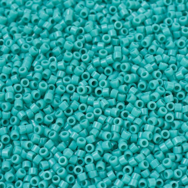 f3af6711a737e3cc266c2ab9b9a33b76 MIYUKI DB0729 Delica Beads 11/0 - Opaque Turquoise Green, 100g/bag