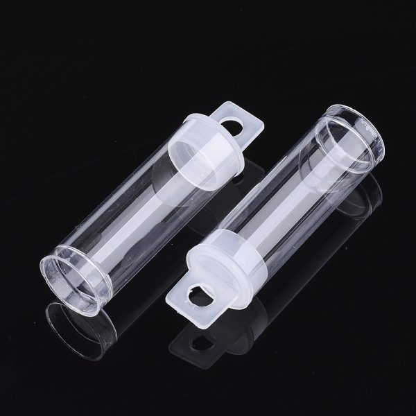 KY Q053 01 1 Clear Plastic Storage Bottles Jars for Seed Beads, Japenese Bead Storage Containers Tubes with End Caps