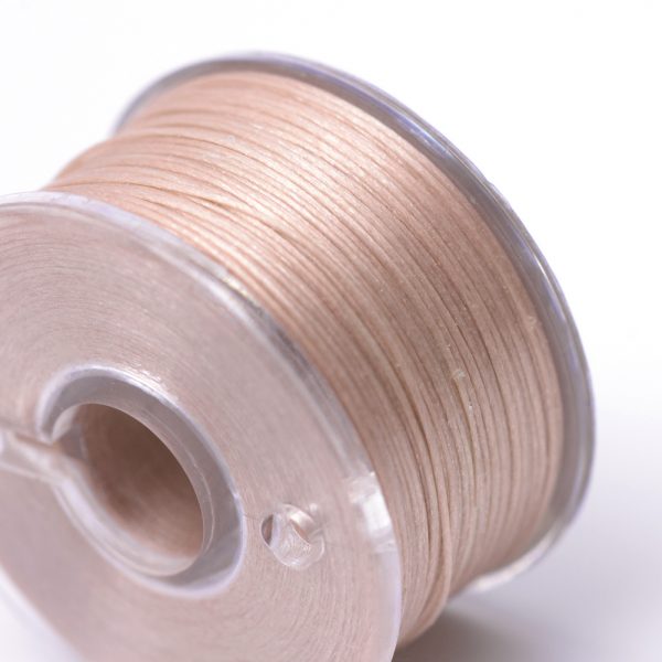 OCOR R038 04 1 Japanese FGB Cords Nylon String, Miyuki Elastic Beading Thread, 0.1mm Diameter, Dark Salmon, Sold per 50-yard Spool
