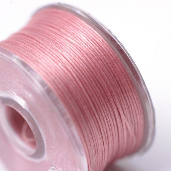 OCOR R038 07 1 Japanese FGB Cords Nylon String, Miyuki Elastic Beading Thread, 0.1mm Diameter, Pale Violet Red, Sold per 50-yard Spool
