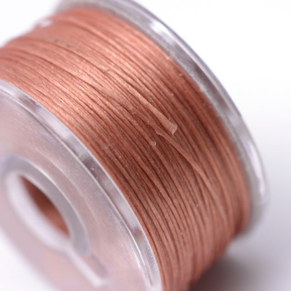 OCOR R038 15 1 Japanese FGB Cords Nylon String, Miyuki Elastic Beading Thread, 0.1mm Diameter, Indian Red, Sold per 50-yard Spool