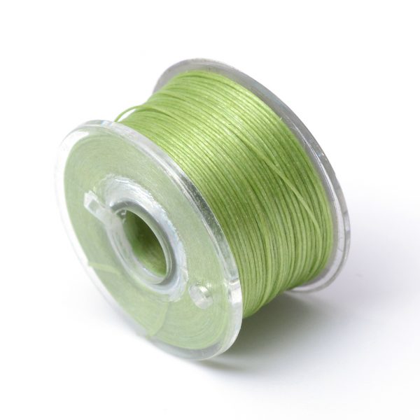 OCOR R038 16 Japanese FGB Cords Nylon String, Miyuki Elastic Beading Thread, 0.1mm Diameter, Yellow Green, Sold per 50-yard Spool