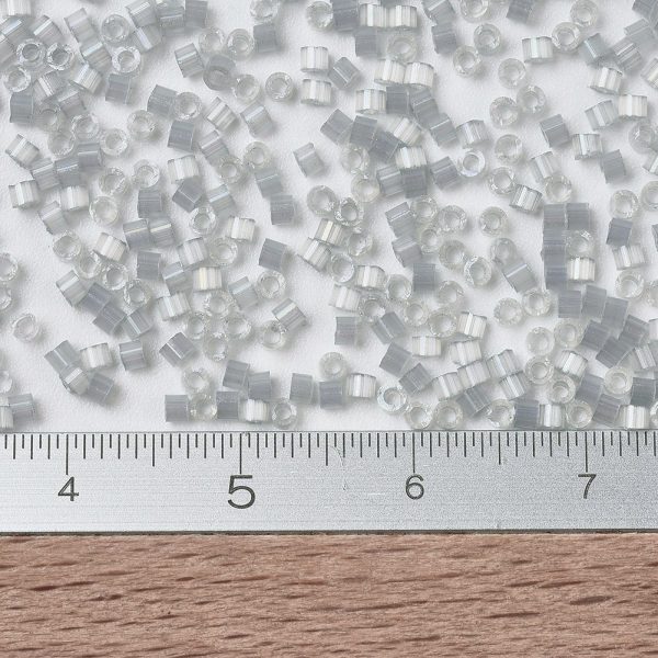 SEED J020 DB1816 2 MIYUKI DB1816 Delica Beads 11/0 - Dyed Shadow Gray Silk Satin, 10g/bag