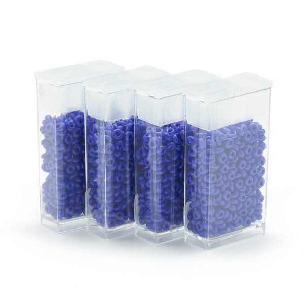 SEED R037 02 MA48 TOHO #48 Short Magatama Beads, Opaque Blue, 5x4.5mm, Hole: 1.5mm; about 100pcs/box; net weight: 10g/box