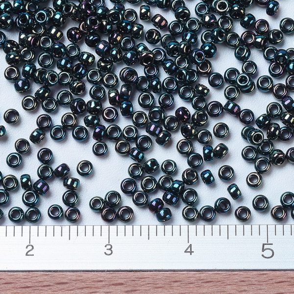 X SEED G007 RR0455 2 RR455 Opaque Metallic Variegated Blue Iris MIYUKI Round Rocailles Beads 11/0 (11-455), 10g/bag