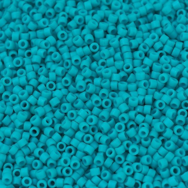 X SEED J020 DB0793 1 MIYUKI DB0793 Delica Beads 11/0 - Dyed Semi-Frosted Opaque Turquoise Green, 10g/bag