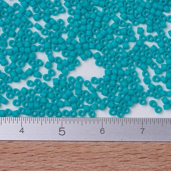 X SEED J020 DB0793 2 MIYUKI DB0793 Delica Beads 11/0 - Dyed Semi-Frosted Opaque Turquoise Green, 10g/bag