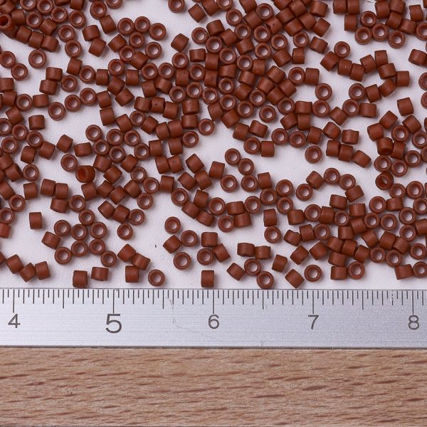 X SEED J020 DB0794 2 MIYUKI DB0794 Delica Beads 11/0 - Dyed Semi-Frosted Opaque Sienna, 10g/bag