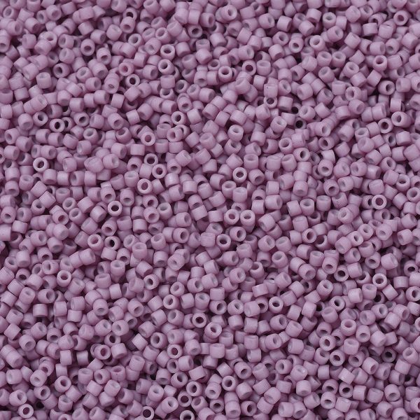 X SEED J020 DB0800 1 MIYUKI DB0800 Delica Beads 11/0 - Dyed Semi-Frosted Opaque Antique Rose, 10g/bag
