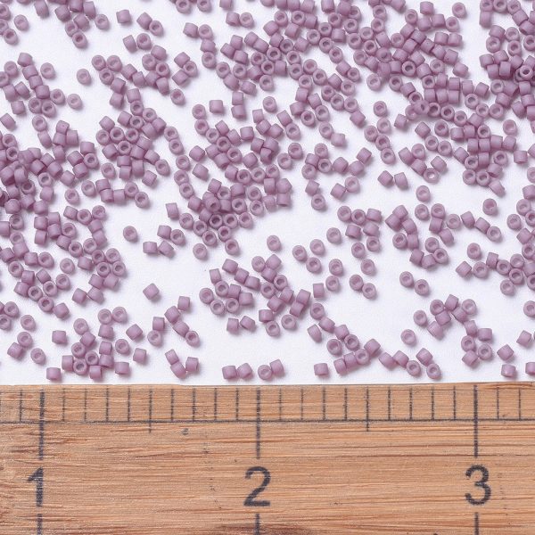 X SEED J020 DB0800 2 MIYUKI DB0800 Delica Beads 11/0 - Dyed Semi-Frosted Opaque Antique Rose, 10g/bag