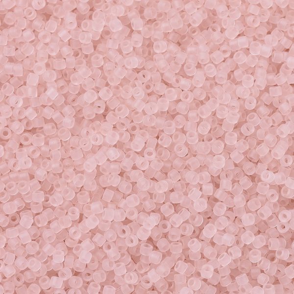 X SEED J020 DB1263 1 MIYUKI DB1263 Delica Beads 11/0 - Matte Transparent Pink Mist, 10g/bag