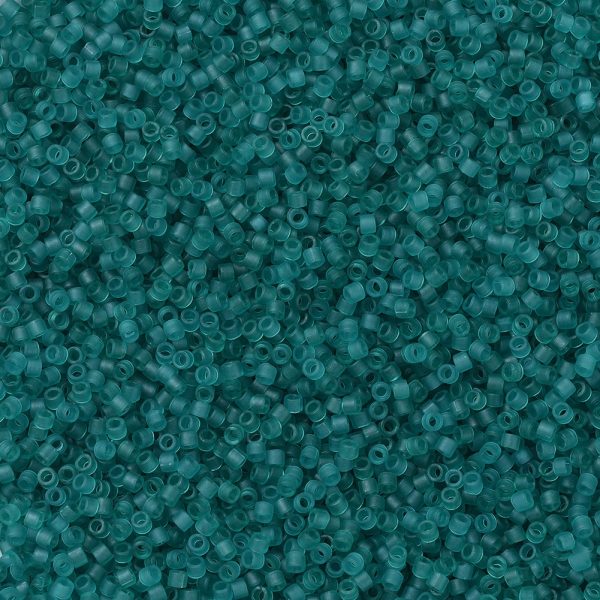 X SEED J020 DB1268 1 MIYUKI DB1268 Delica Beads 11/0 - Matte Transparent Caribbean Teal, 10g/bag