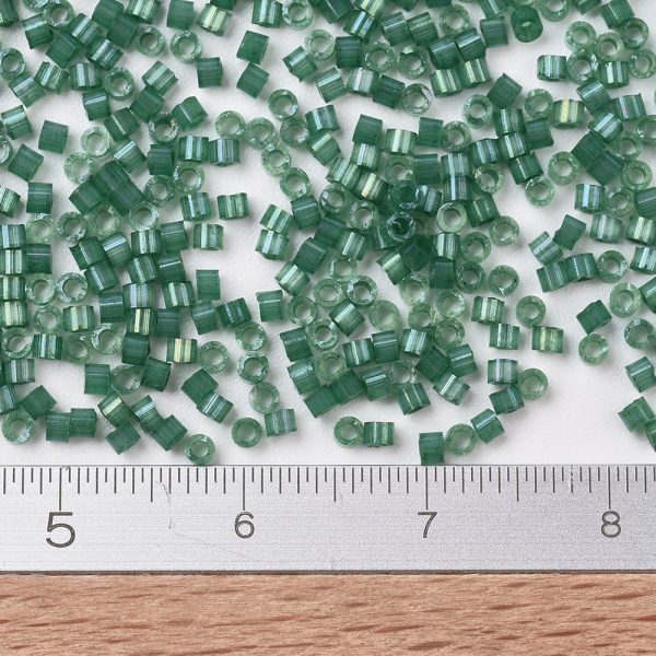 X SEED J020 DB1814 2 MIYUKI DB1814 Delica Beads 11/0 - Dyed Emerald Silk Satin, 10g/bag