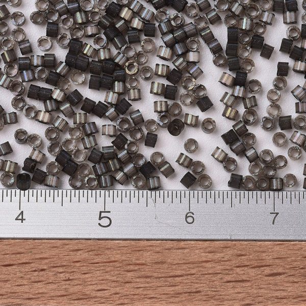 X SEED J020 DB1818 3 MIYUKI DB1818 Delica Beads 11/0 - Dyed Rustic Gray Silk Satin, 10g/bag