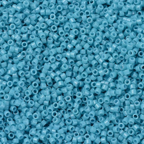 X SEED J020 DB2130 1 MIYUKI DB2130 Delica Beads 11/0 - Duracoat Dyed Opaque Underwater Blue, 10g/bag