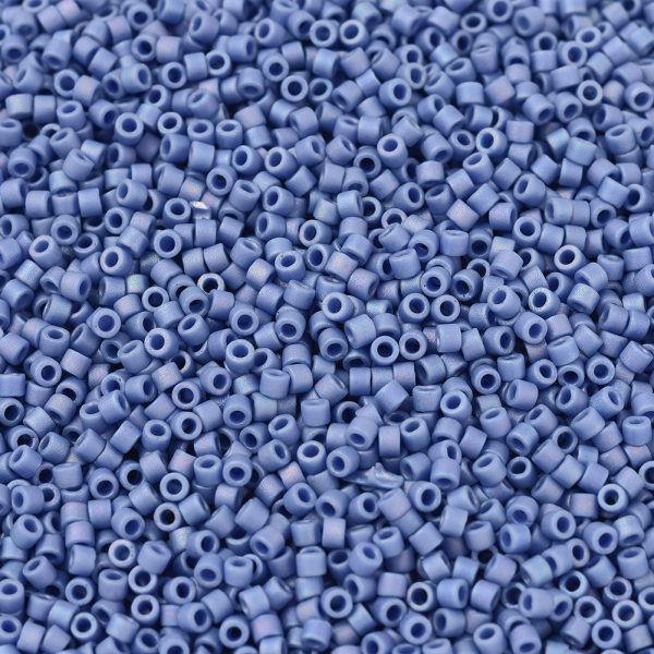 X SEED J020 DB2318 1 MIYUKI DB2318 Delica Beads 11/0 - Matte Opaque Glazed Mermaid Blue AB, 10g/bag
