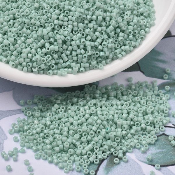 X SEED J020 DB2356 3 MIYUKI DB2356 Delica Beads 11/0 - Duracoat Opaque Dyed Pale Turquoise, 10g/bag