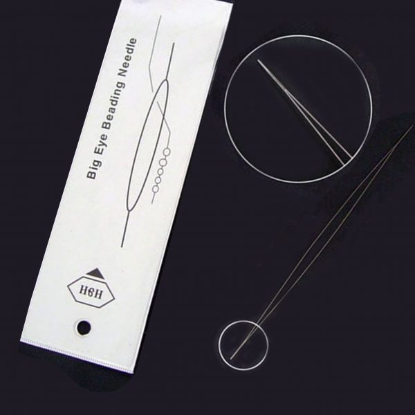 Big Eye Beading Needles Work with Miyuki & Toho Seed Beads, 0.3mm (1/64") Fine, 2 1/4 in (57mm), Set of 10
