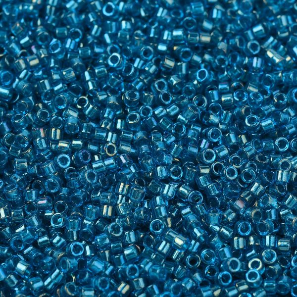 SEED J020 DB2385 1 DB2385 Transparent Inside Dyed Teal Blue MIYUKI Delica Beads 11/0, 10g/bag