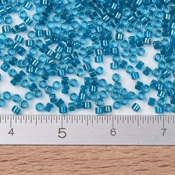 SEED J020 DB2385 2 DB2385 Transparent Inside Dyed Teal Blue MIYUKI Delica Beads 11/0, 10g/tube