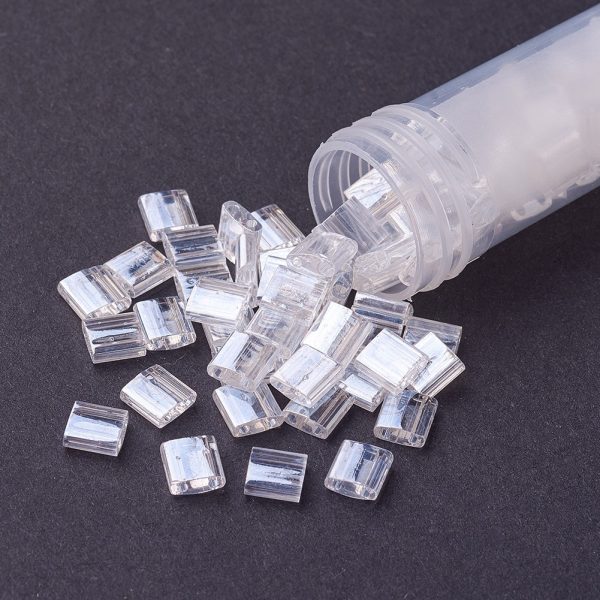 SEED J020 TL160 MIYUKI TILA TL160 Crystal Luster Seed Beads, 100g/Bag