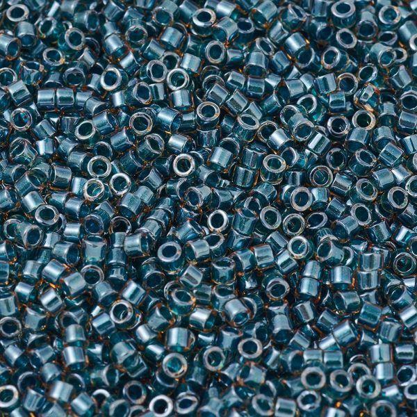 SEED JP0008 DB0921 1 0 DB0921 Transparent Sparkling Blue Lined Topaz MIYUKI Delica Beads 11/0, 10g/bag