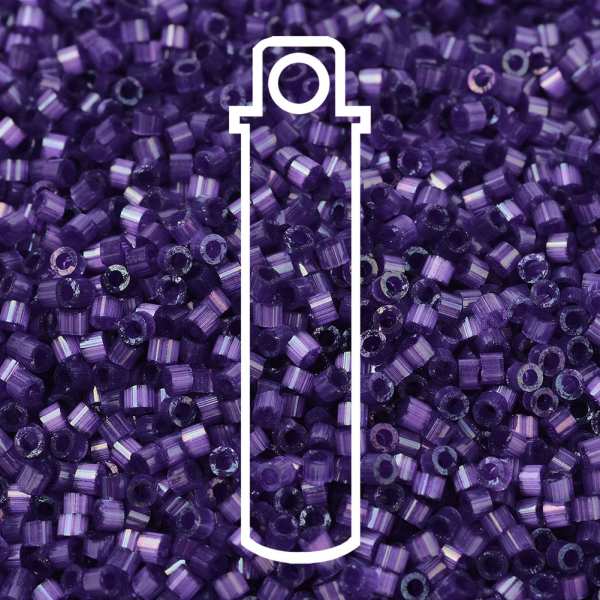 SEED JP0008 DB1810 1 MIYUKI Delica 11/0 DB1810 Dyed Purple Silk Satin Seed Beads, 10g/Tube