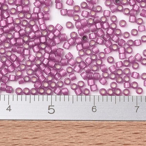 SEED JP0008 DB2181 2 0 DB2181 Alabaster Duracoat Semi-Frosted Silver Lined Dyed Hydrangea MIYUKI Delica Beads 11/0, 100g/bag