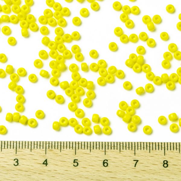 SEED JP0009 RR0404 2 RR404 Opaque Yellow MIYUKI Round Rocailles Beads 8/0 (8-404), 3mm, Hole: 1mm, 10g/tube