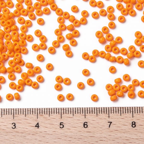 SEED JP0009 RR0405 2 RR405 Opaque Tangerine MIYUKI Round Rocailles Beads 8/0 (8-405), 3mm, Hole: 1mm, 10g/tube