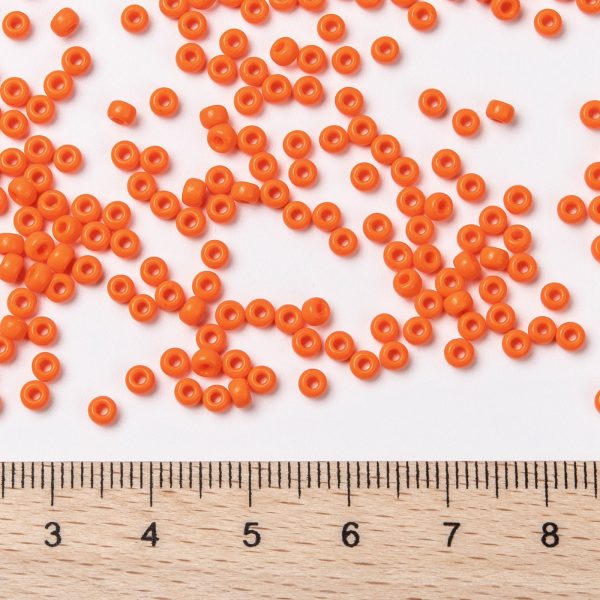 SEED JP0009 RR0406 2 RR406 Opaque Orange MIYUKI Round Rocailles Beads 8/0 (8-406), 3mm, Hole: 1mm, 10g/tube