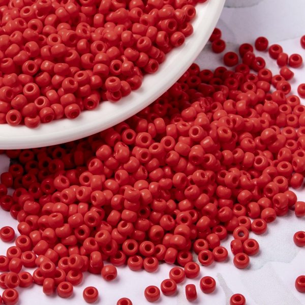 SEED JP0009 RR0407 3 RR407 Opaque Vermillion Red MIYUKI Round Rocailles Beads 8/0 (8-407), 3mm, Hole: 1mm, 10g/tube