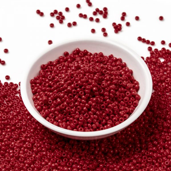 SEED JP0009 RR0408 RR408 Opaque Red MIYUKI Round Rocailles Beads 8/0 (8-408), 3mm, Hole: 1mm, 10g/tube