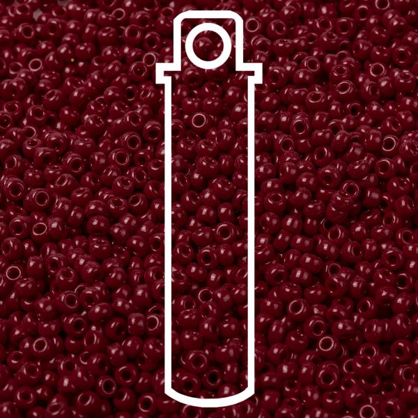 SEED JP0009 RR0408D 1 1 RR408D Opaque Dark Red MIYUKI Round Rocailles Beads 8/0 (8-408D), 3mm, Hole: 1mm, 10g/tube