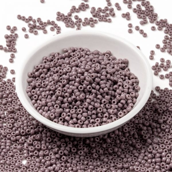 SEED JP0009 RR0410 RR410 Opaque Mauve MIYUKI Round Rocailles Beads 8/0 (8-410), 3mm, Hole: 1mm, 10g/tube