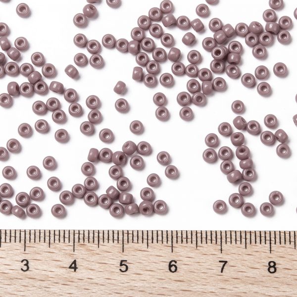 SEED JP0009 RR0410 2 RR410 Opaque Mauve MIYUKI Round Rocailles Beads 8/0 (8-410), 3mm, Hole: 1mm, 10g/tube