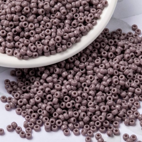 SEED JP0009 RR0410 3 RR410 Opaque Mauve MIYUKI Round Rocailles Beads 8/0 (8-410), 3mm, Hole: 1mm, 10g/tube