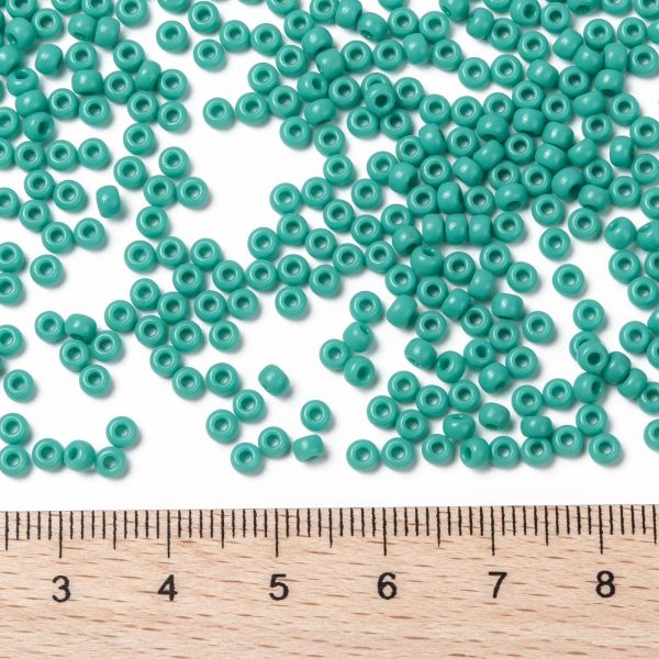 SEED JP0009 RR0412 2 RR412 Opaque Turquoise Green MIYUKI Round Rocailles Beads 8/0 (8-412), 3mm, Hole: 1mm, 10g/tube