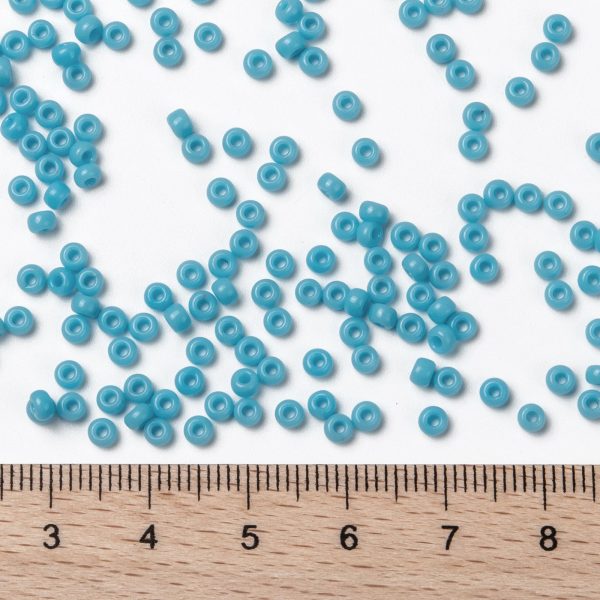 SEED JP0009 RR0413 2 RR413 Opaque Turquoise Blue MIYUKI Round Rocailles Beads 8/0 (8-413), 3mm, Hole: 1mm, 10g/tube