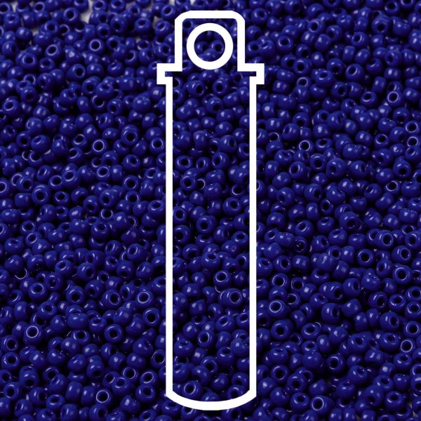 SEED JP0009 RR0414 1 MIYUKI Round 8/0 RR414 Opaque Cobalt Rocailles Beads(8-414), 3mm, Hole: 1mm, 10g/tube