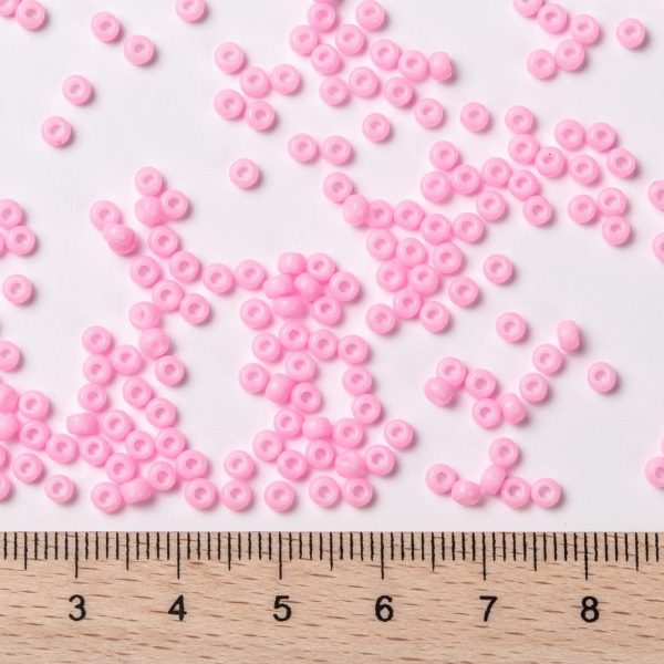 SEED JP0009 RR0415 2 RR415 Dyed Opaque Cotton Candy Pink MIYUKI Round Rocailles Beads 8/0 (8-415), 3mm, Hole: 1mm, 10g/tube