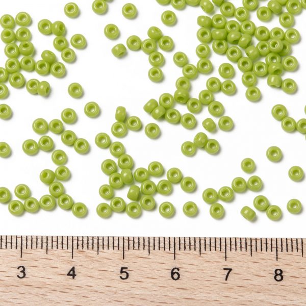 SEED JP0009 RR0416 2 RR416 Opaque Chartreuse MIYUKI Round Rocailles Beads 8/0 (8-416), 3mm, Hole: 1mm, 10g/tube