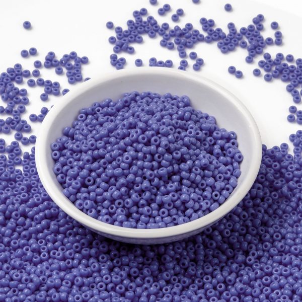 SEED JP0009 RR0417L RR417L Opaque Periwinkle MIYUKI Round Rocailles Beads 8/0 (8-417L), 3mm, Hole: 1mm, 10g/tube