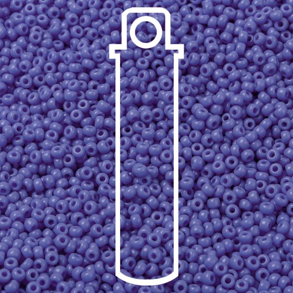 SEED JP0009 RR0417L 1 RR417L Opaque Periwinkle MIYUKI Round Rocailles Beads 8/0 (8-417L), 3mm, Hole: 1mm, 10g/tube