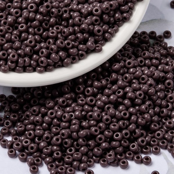 SEED JP0009 RR0497 3 RR497 Opaque Chocolate MIYUKI Round Rocailles Beads 8/0 (8-497), 3mm, Hole: 1mm, 10g/tube