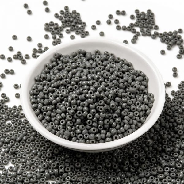 SEED JP0009 RR0499 RR499 Opaque Falcon Gray MIYUKI Round Rocailles Beads 8/0 (8-499), 3mm, Hole: 1mm, 10g/tube