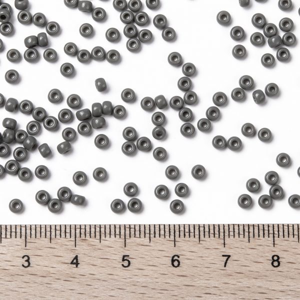 SEED JP0009 RR0499 2 RR499 Opaque Falcon Gray MIYUKI Round Rocailles Beads 8/0 (8-499), 3mm, Hole: 1mm, 10g/tube