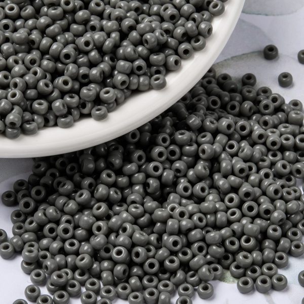 SEED JP0009 RR0499 3 RR499 Opaque Falcon Gray MIYUKI Round Rocailles Beads 8/0 (8-499), 3mm, Hole: 1mm, 10g/tube