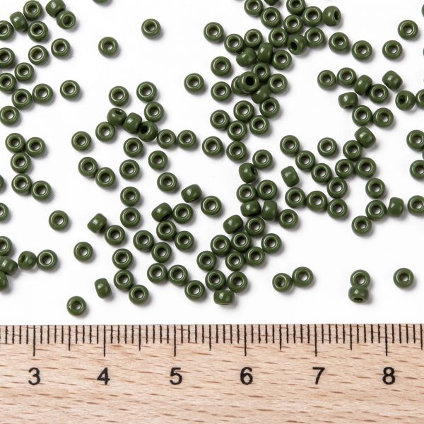SEED JP0009 RR0501 2 RR501 Opaque Avocado MIYUKI Round Rocailles Beads 8/0 (8-501), 3mm, Hole: 1mm, 10g/tube